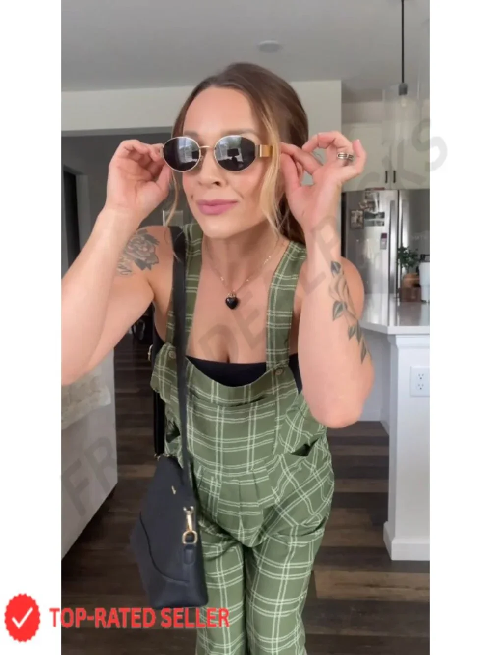 Women's Wide Leg Overalls Jumpsuit Sleeveless Romper with Pockets Boho Casual